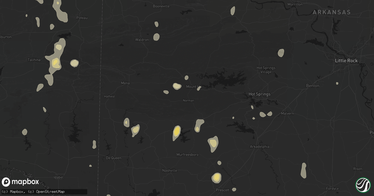 Hail map in Norman, AR on September 12, 2026
