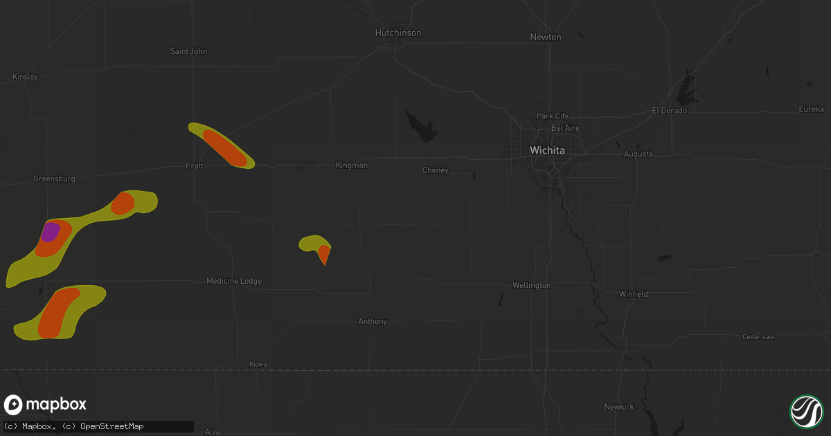 Hail map in Norwich, KS on September 12, 2026