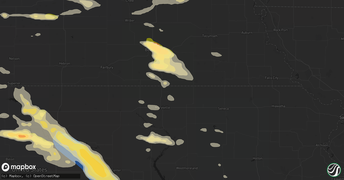 Hail map in Oketo, KS on September 12, 2026