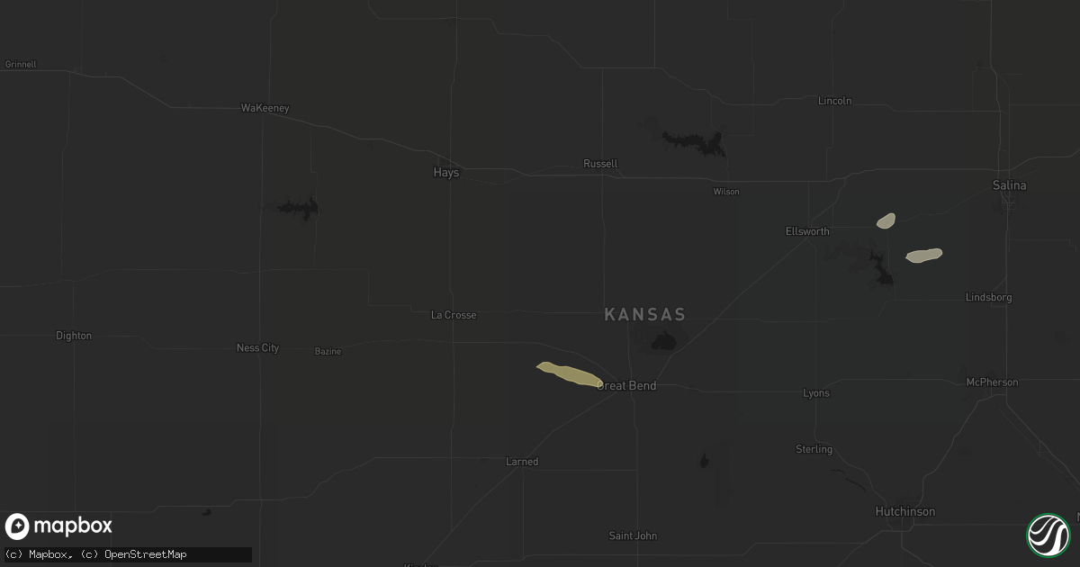 Hail map in Otis, KS on September 12, 2026