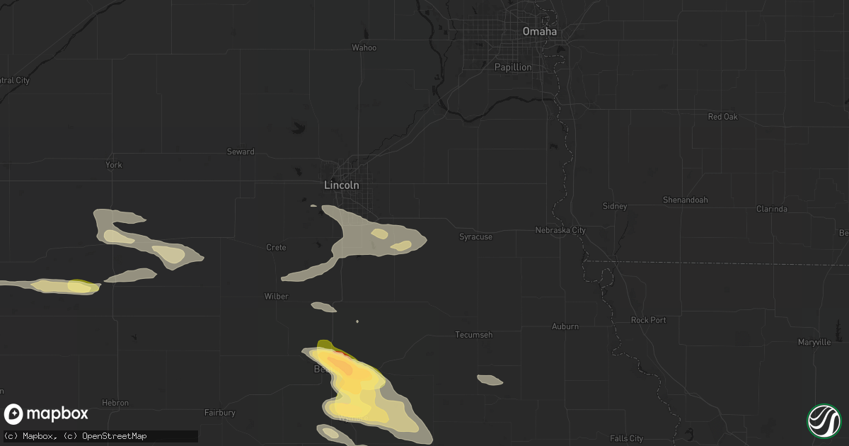 Hail map in Palmyra, NE on September 12, 2026