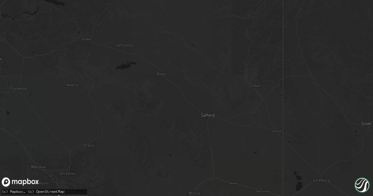 Hail map in Pima, AZ on September 12, 2026