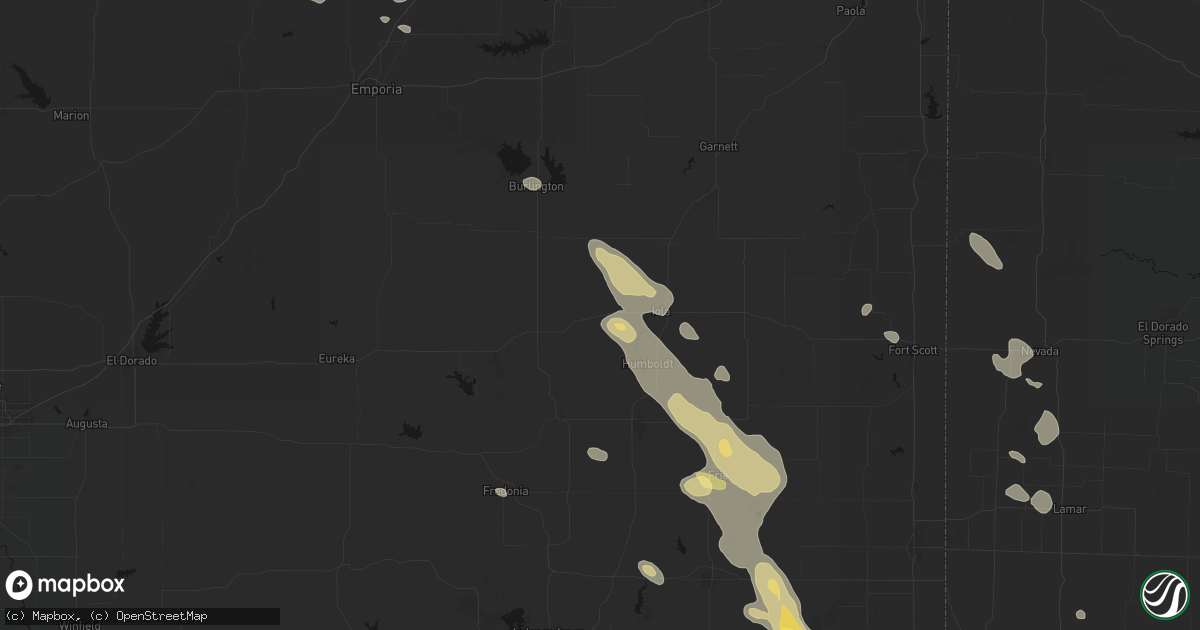 Hail map in Piqua, KS on September 12, 2026