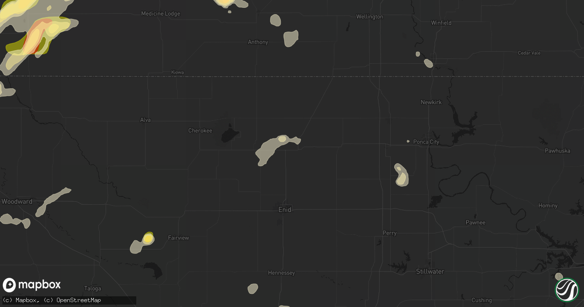 Hail map in Pond Creek, OK on September 12, 2026