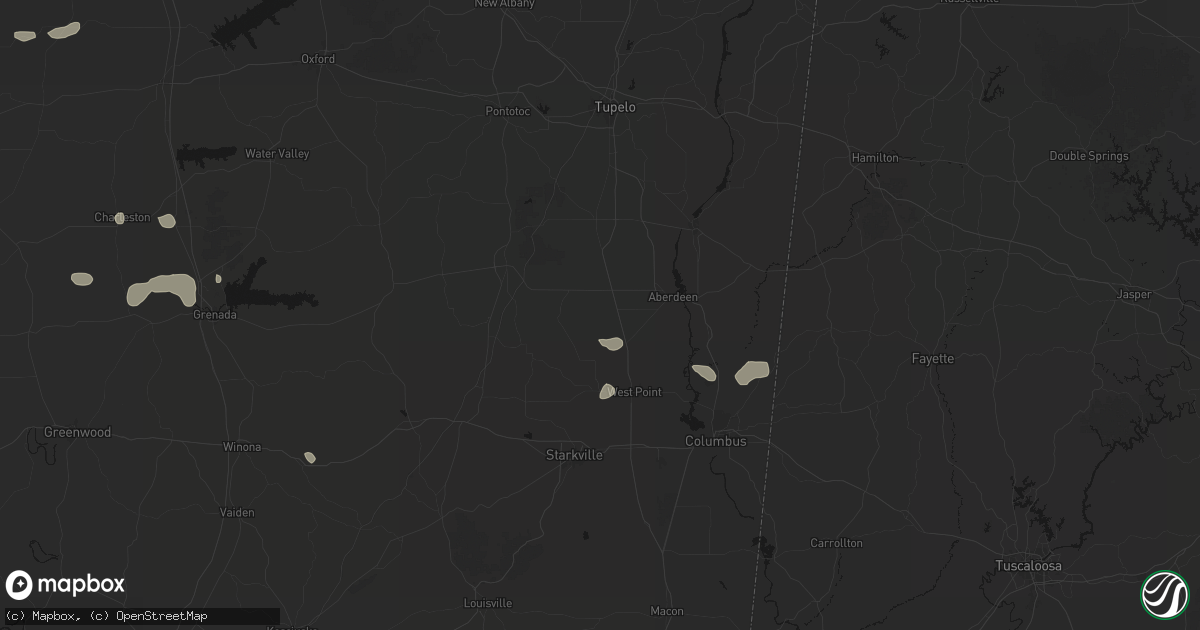 Hail map in Prairie, MS on September 12, 2026