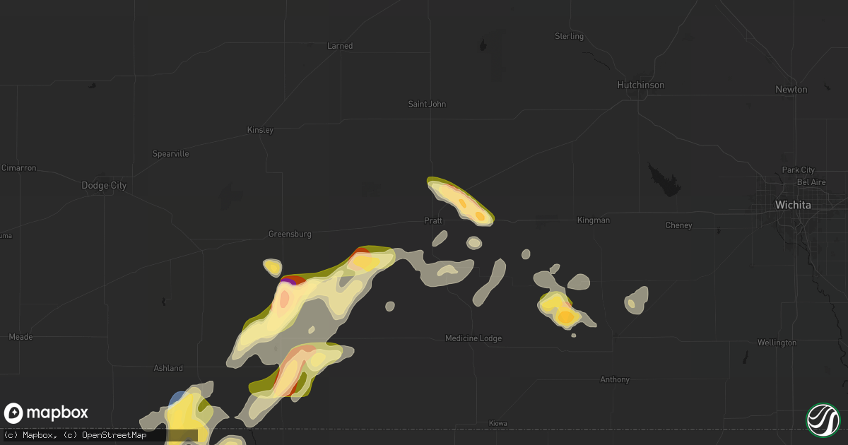 Hail map in Pratt, KS on September 12, 2026