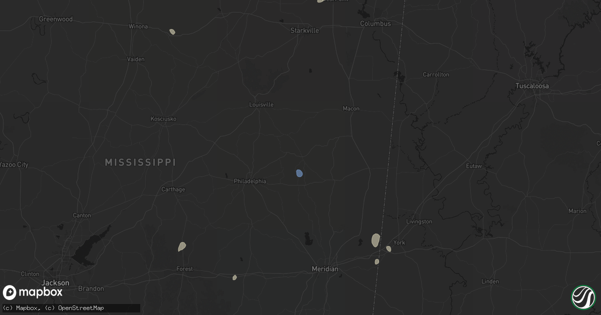 Hail map in Preston, MS on September 12, 2026