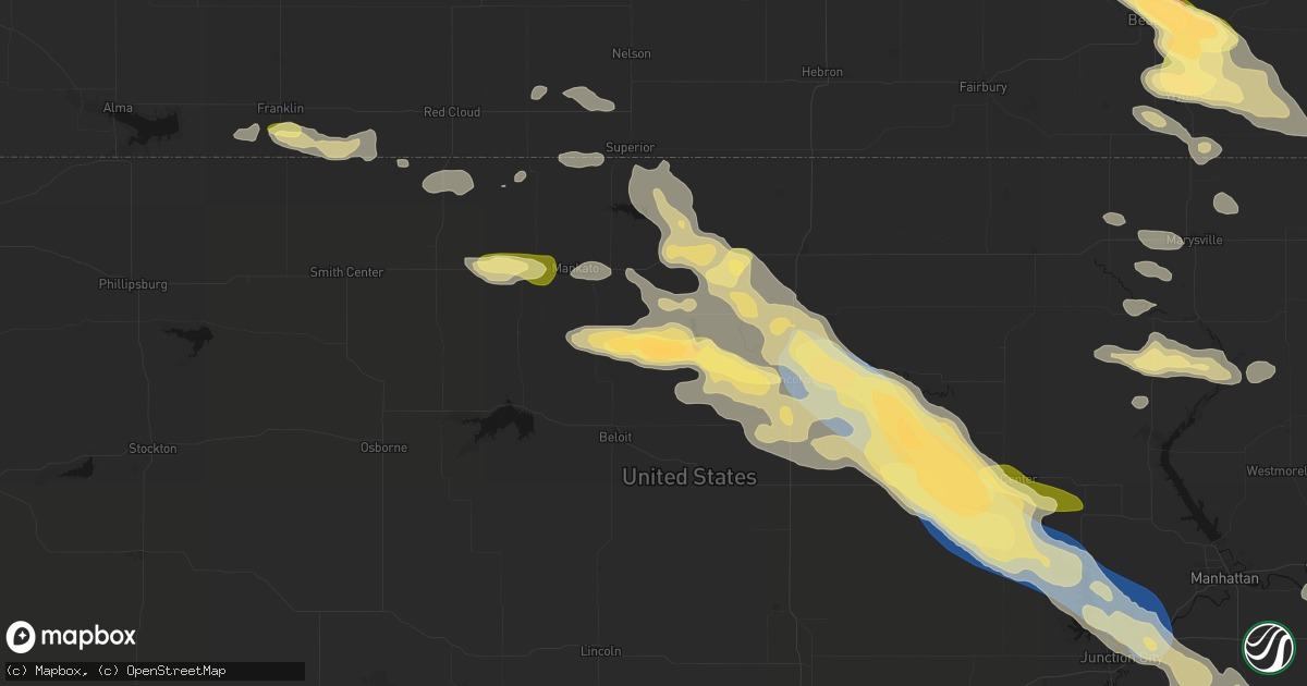 Hail map in Randall, KS on September 12, 2026