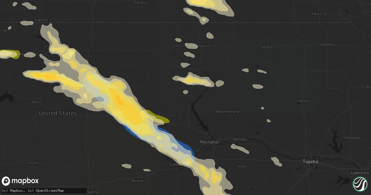 Hail map in Randolph, KS on September 12, 2026