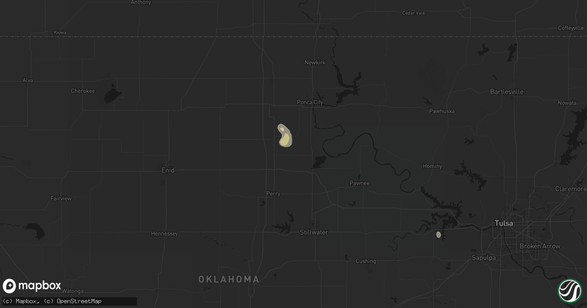 Hail map in Red Rock, OK on September 12, 2026