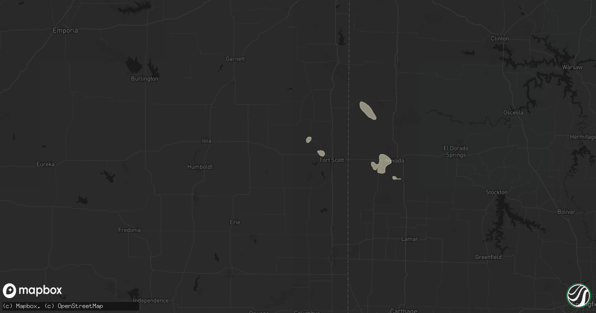 Hail map in Redfield, KS on September 12, 2026