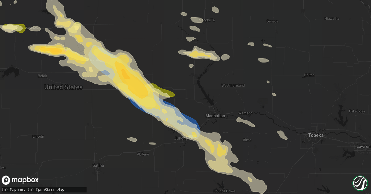 Hail map in Riley, KS on September 12, 2026