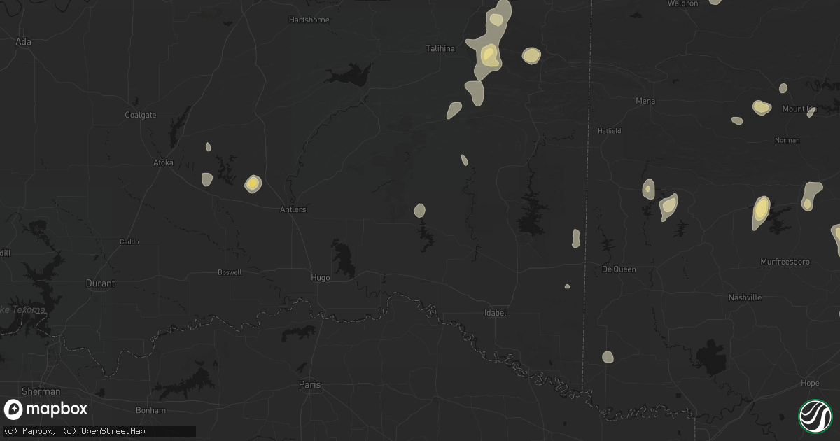 Hail map in Ringold, OK on September 12, 2026
