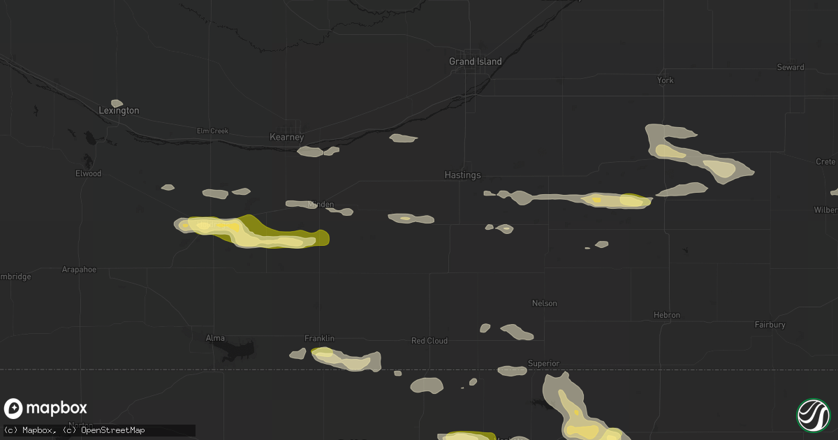 Hail map in Roseland, NE on September 12, 2026