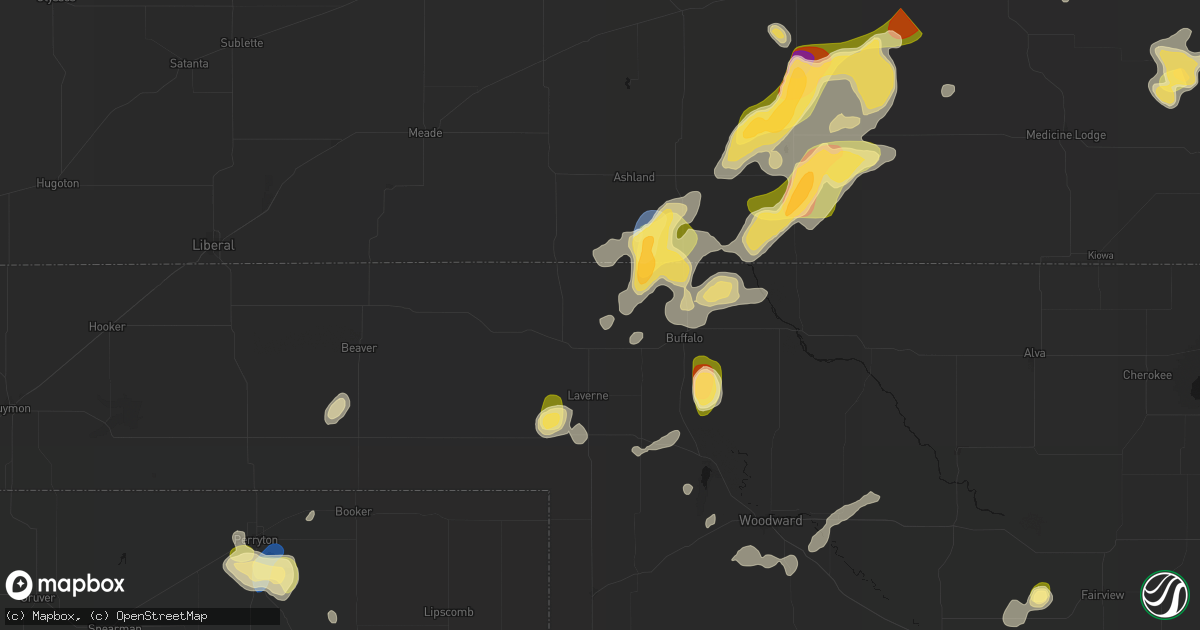 Hail map in Rosston, OK on September 12, 2026