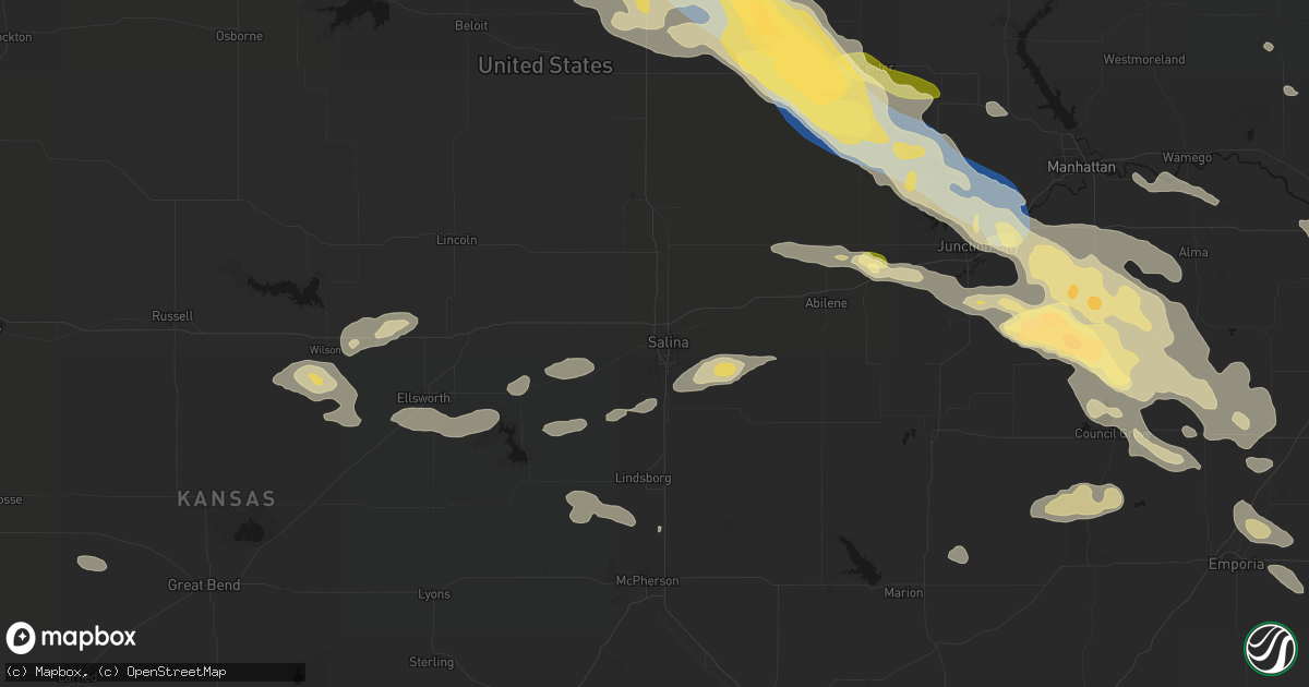 Hail map in Salina, KS on September 12, 2026