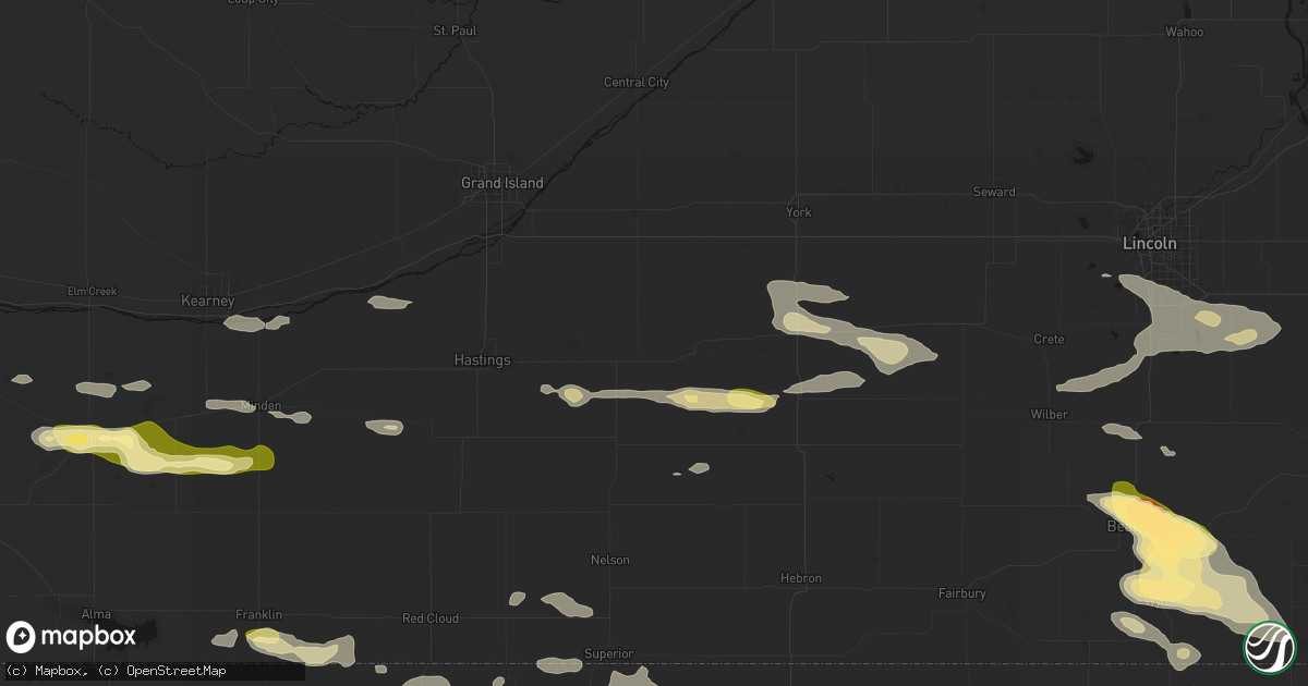 Hail map in Saronville, NE on September 12, 2026