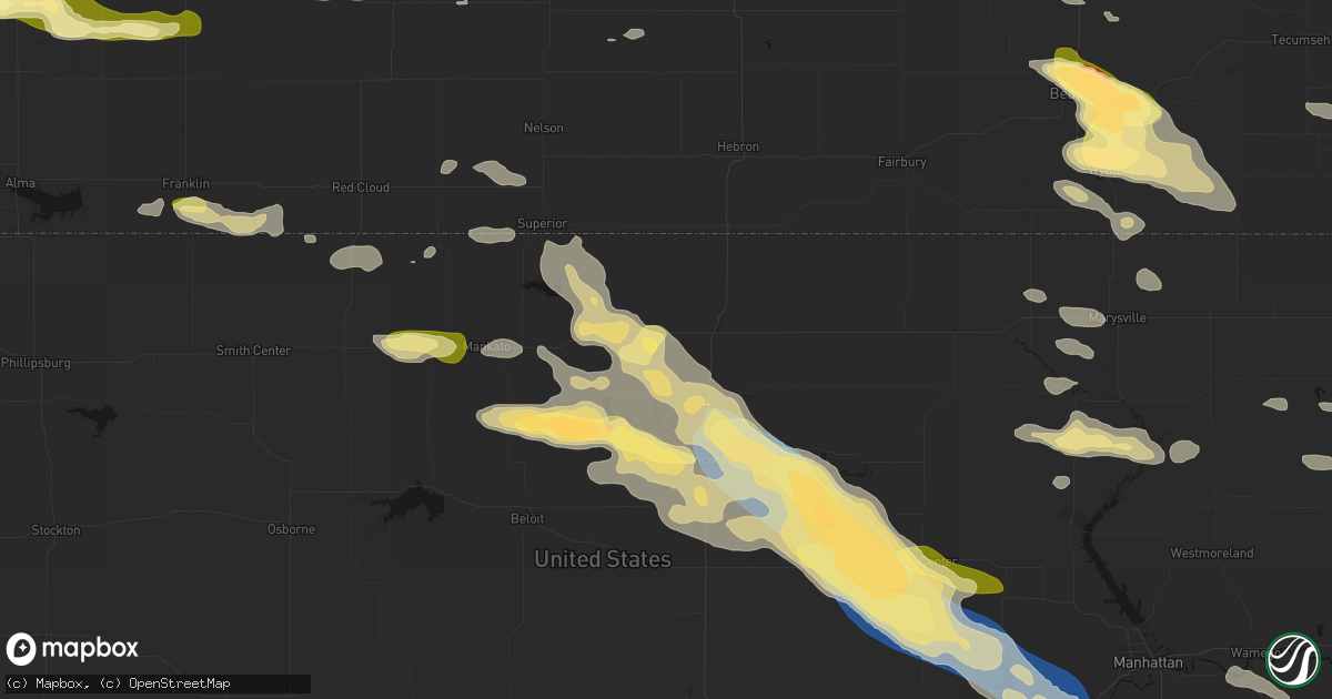 Hail map in Scandia, KS on September 12, 2026