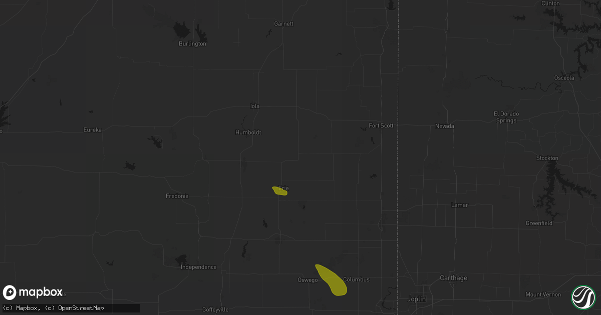 Hail map in Stark, KS on September 12, 2026