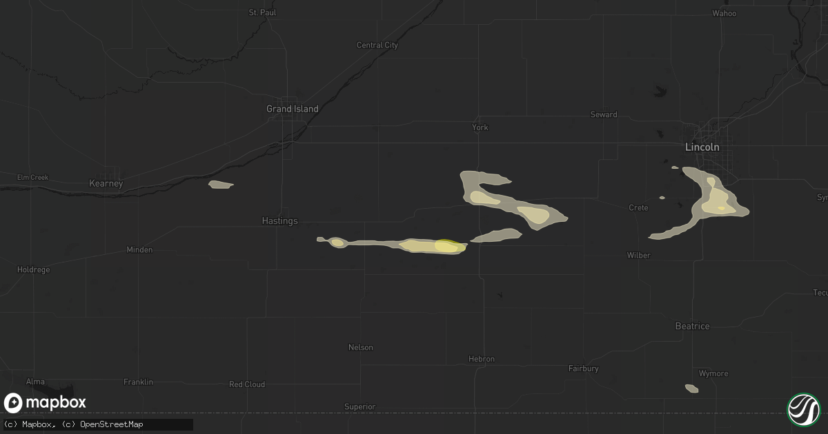 Hail map in Sutton, NE on September 12, 2026