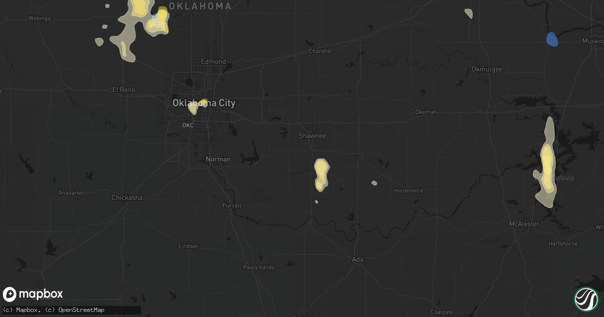 Hail map in Tecumseh, OK on September 12, 2026