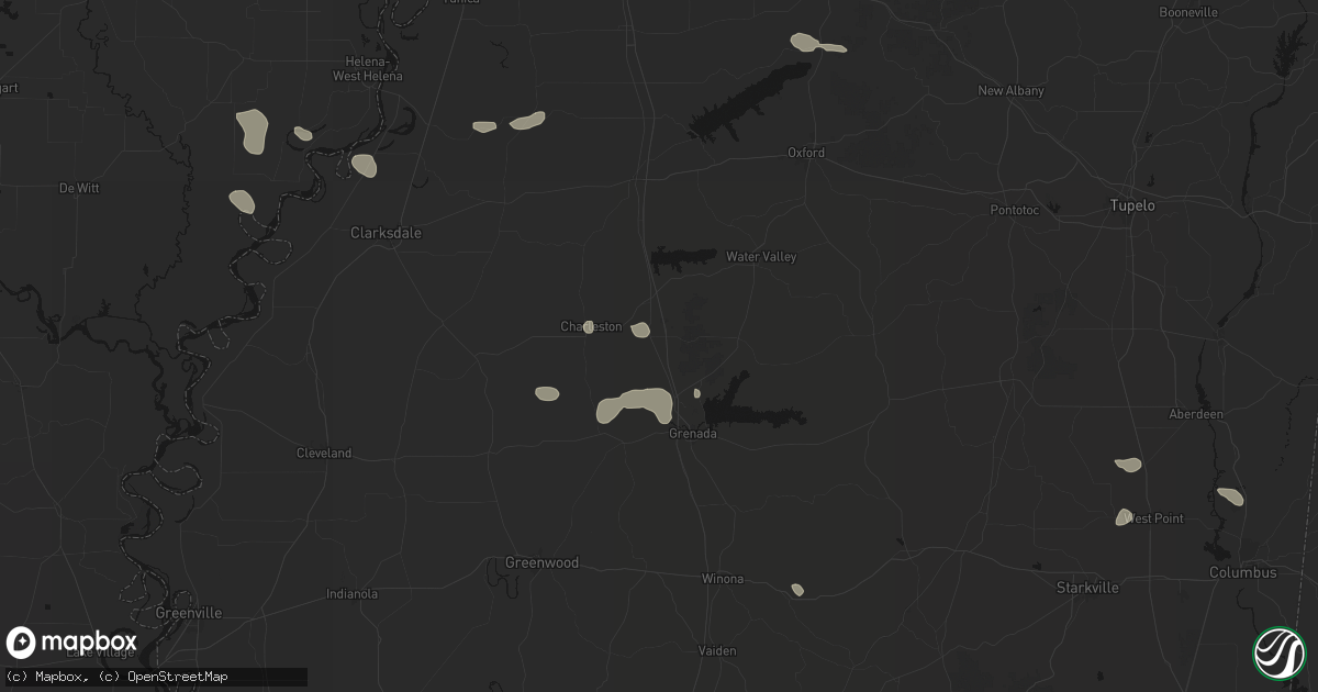 Hail map in Tillatoba, MS on September 12, 2026