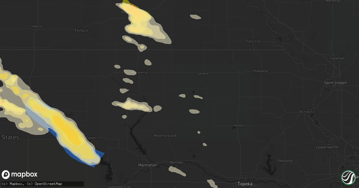 Hail map in Vermillion, KS on September 12, 2026