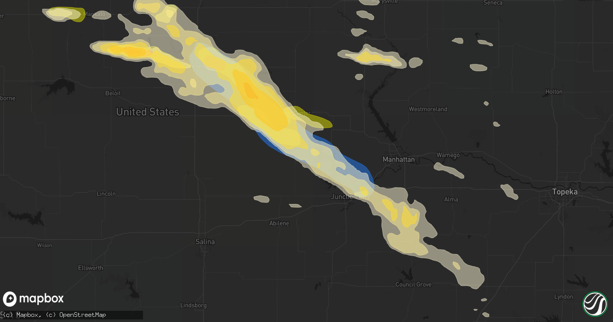 Hail map in Wakefield, KS on September 12, 2026