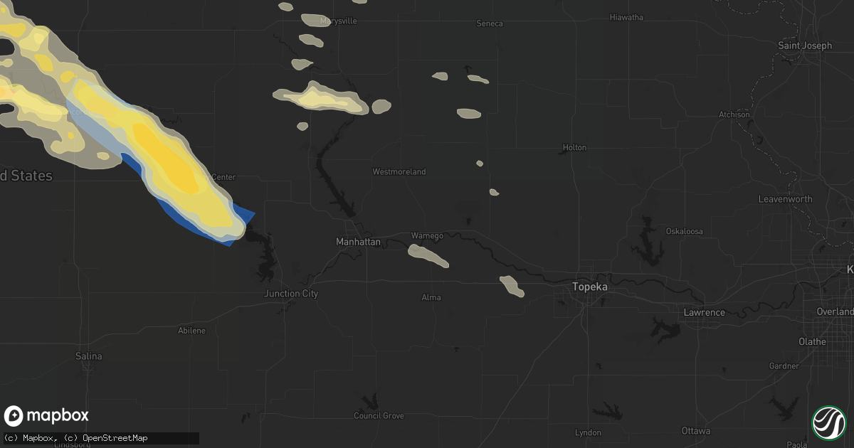 Hail map in Wamego, KS on September 12, 2026