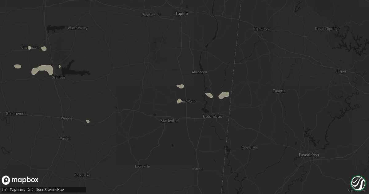 Hail map in West Point, MS on September 12, 2026