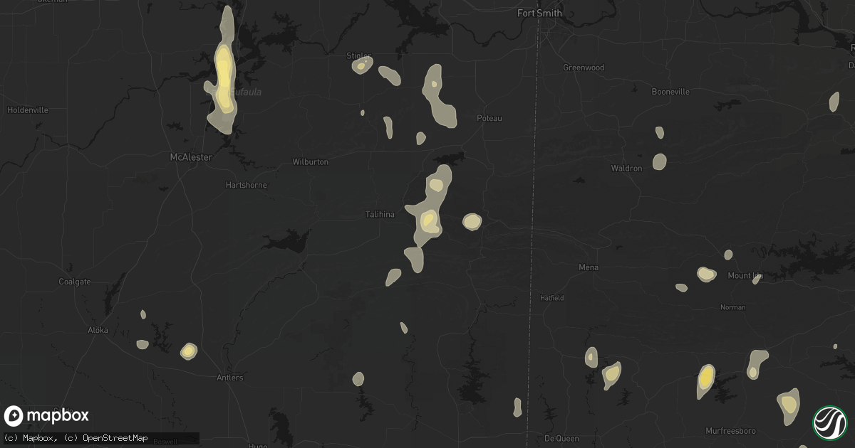 Hail map in Whitesboro, OK on September 12, 2026