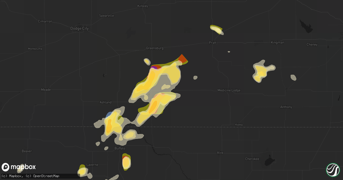 Hail map in Wilmore, KS on September 12, 2026