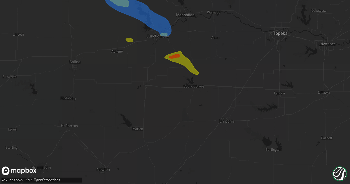 Hail map in Wilsey, KS on September 12, 2026