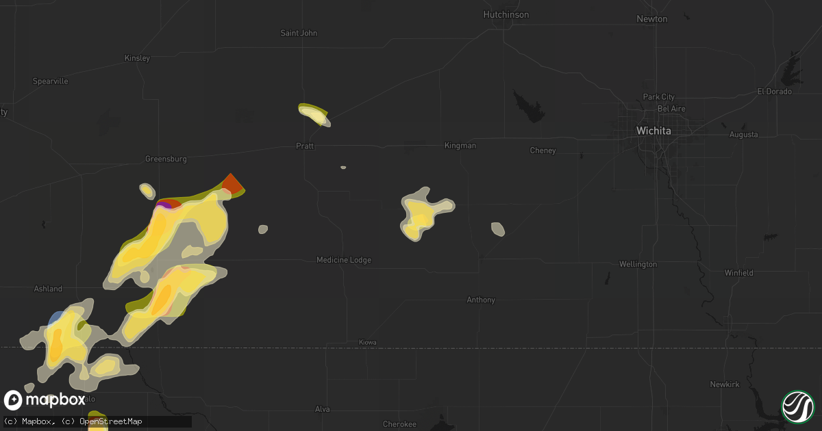 Hail map in Zenda, KS on September 12, 2026