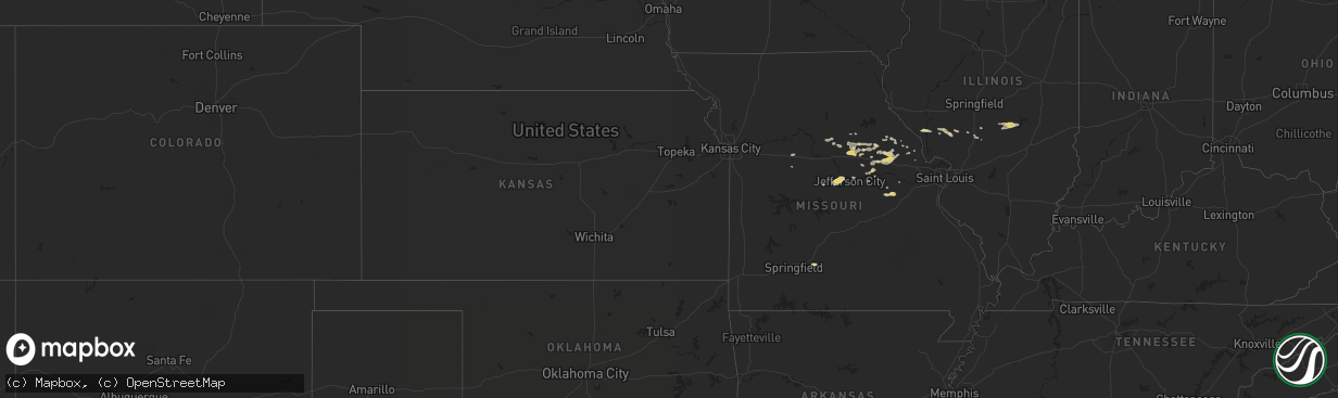 Hail map on September 13, 2011