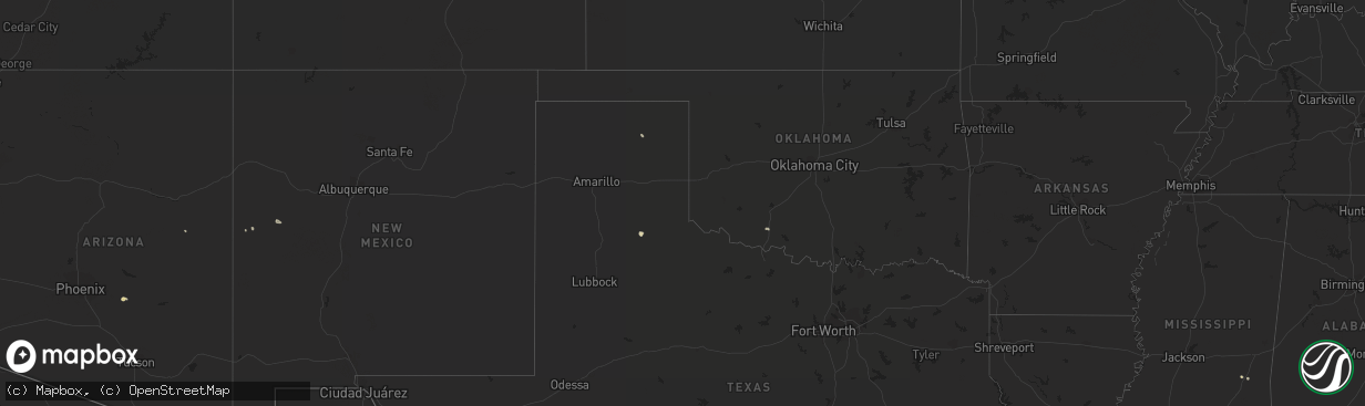 Hail map in Arizona on September 13, 2013