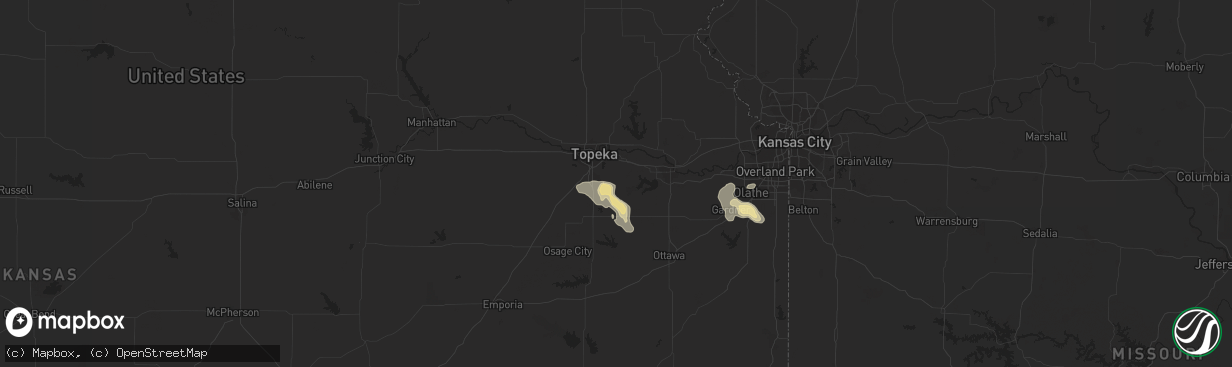 Hail map in Berryton, KS on September 13, 2016