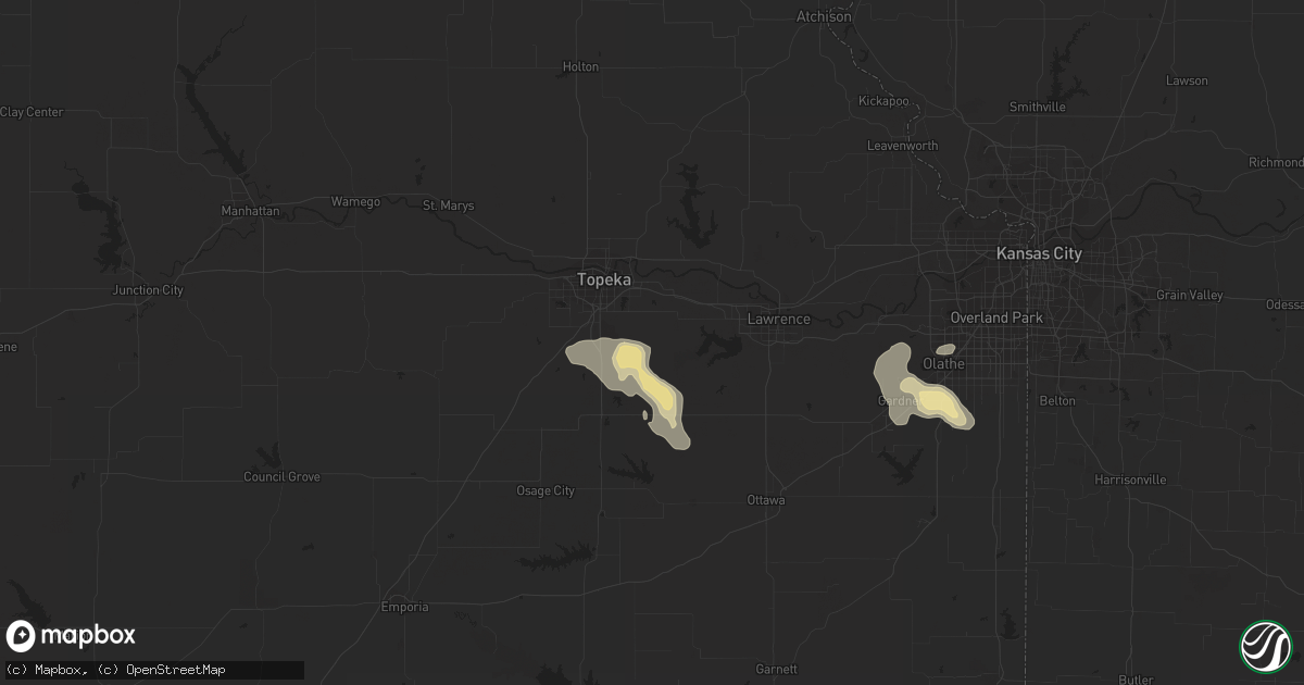 Hail map in Berryton, KS on September 13, 2016