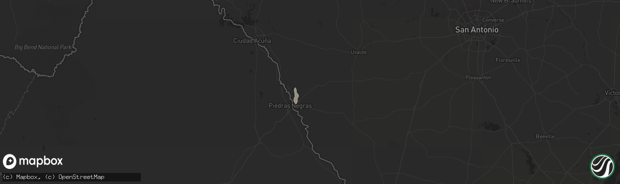 Hail map in Eagle Pass, TX on September 13, 2016