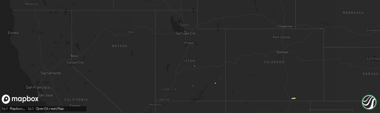 Hail map in Utah on September 13, 2016