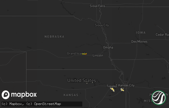 Hail map preview on 09-13-2016