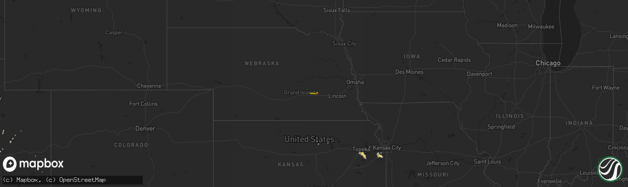 Hail map on September 13, 2016