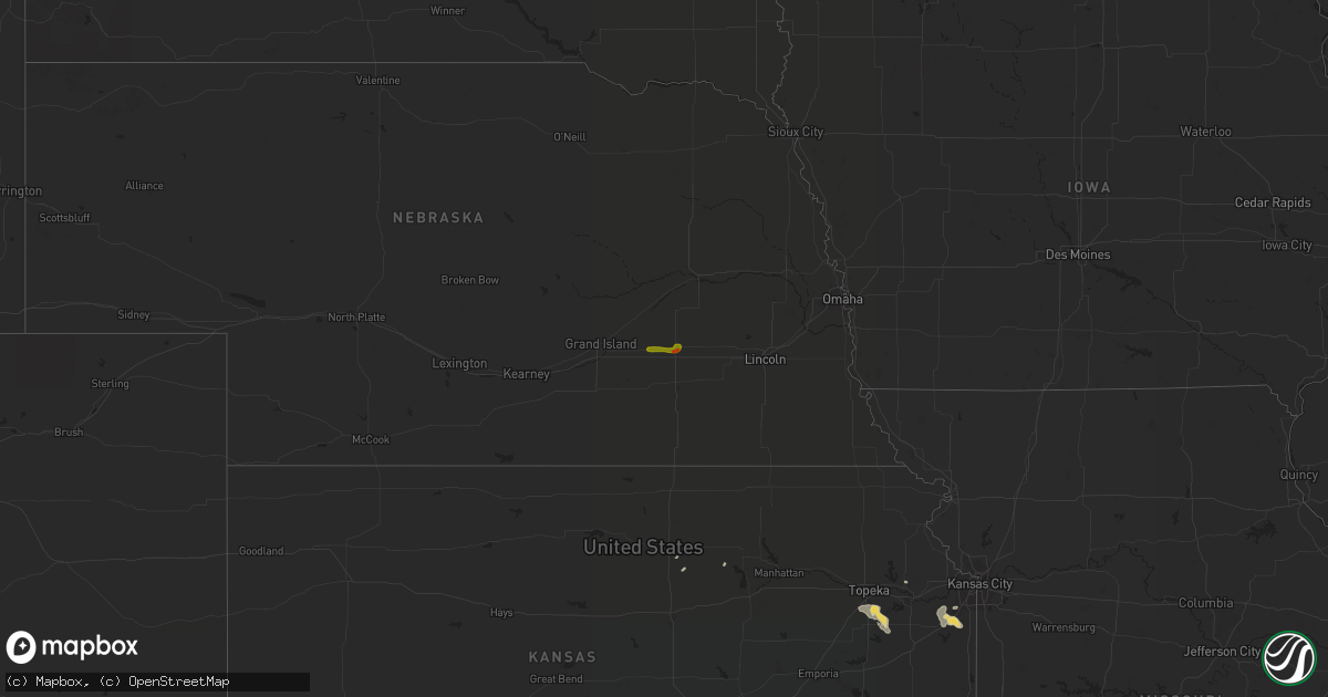 Hail map on September 13, 2016