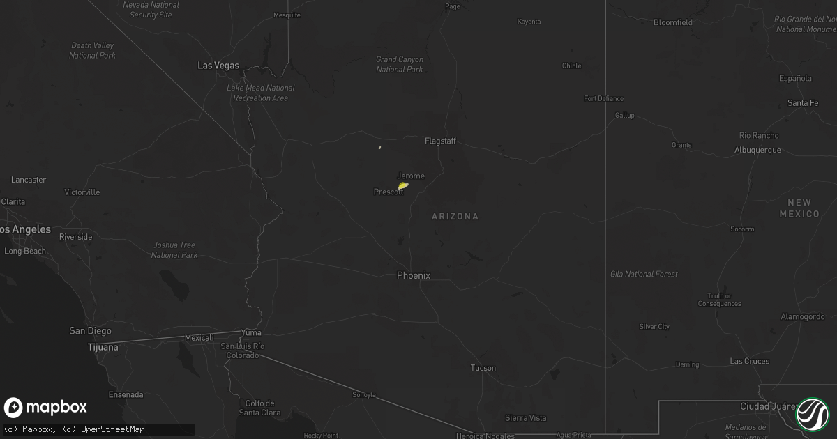 Hail map in Arizona on September 13, 2017