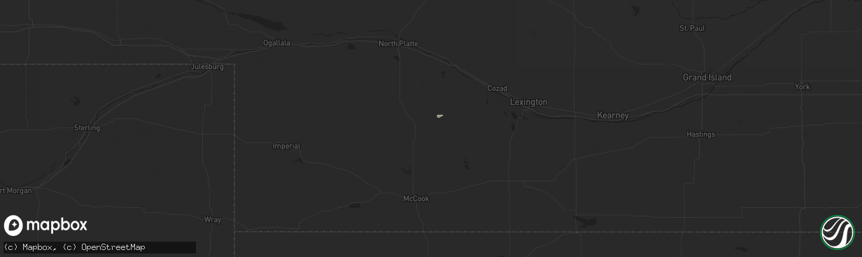 Hail map in Curtis, NE on September 13, 2017