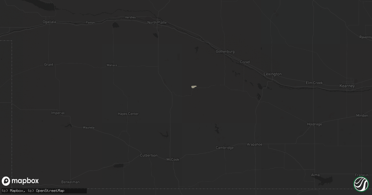 Hail map in Curtis, NE on September 13, 2017