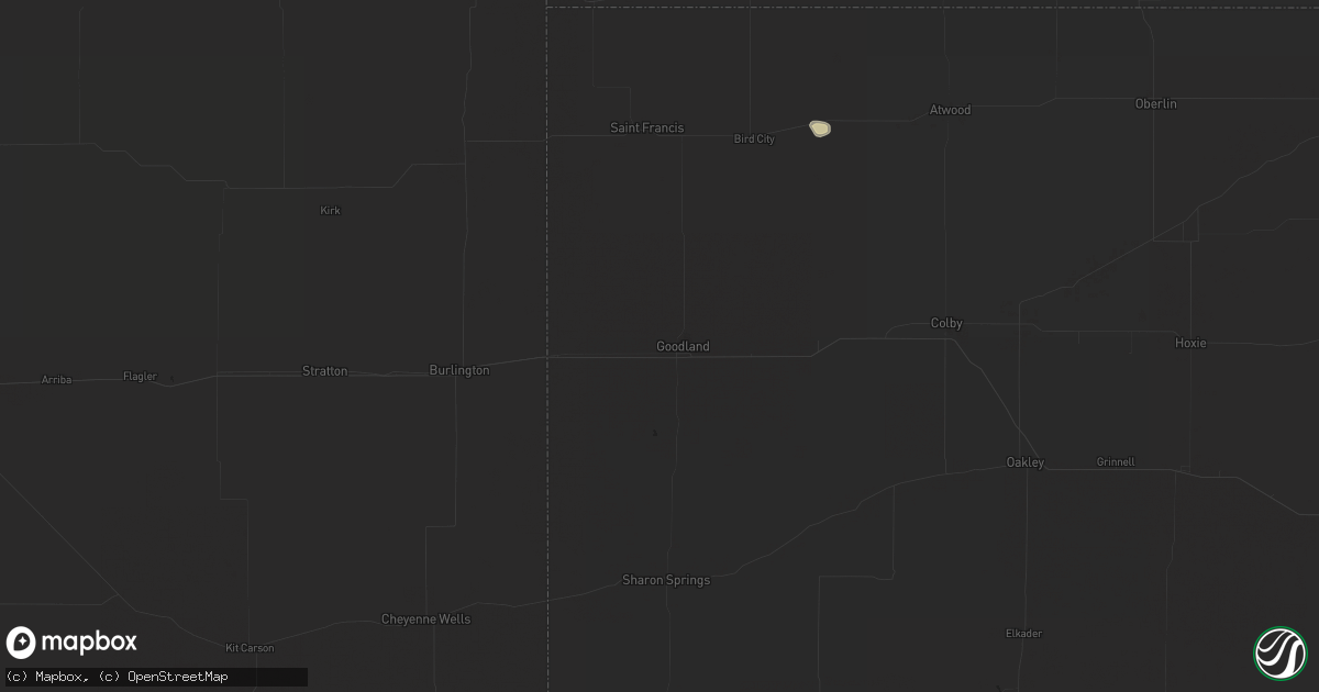 Hail map in Goodland, KS on September 13, 2017