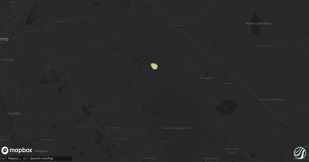 Hail map in Pinecrest, CA on September 13, 2017