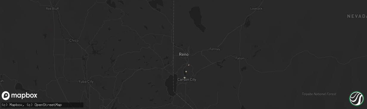 Hail map in Reno, NV on September 13, 2017