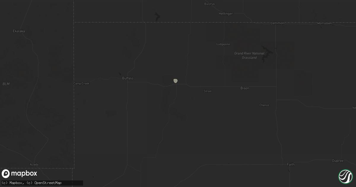 Hail map in Reva, SD on September 13, 2017